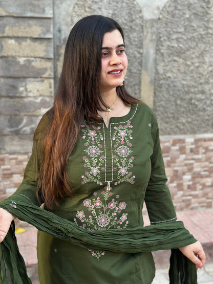 Cotton kurta set for women with dupatta - Vijay Laxmi