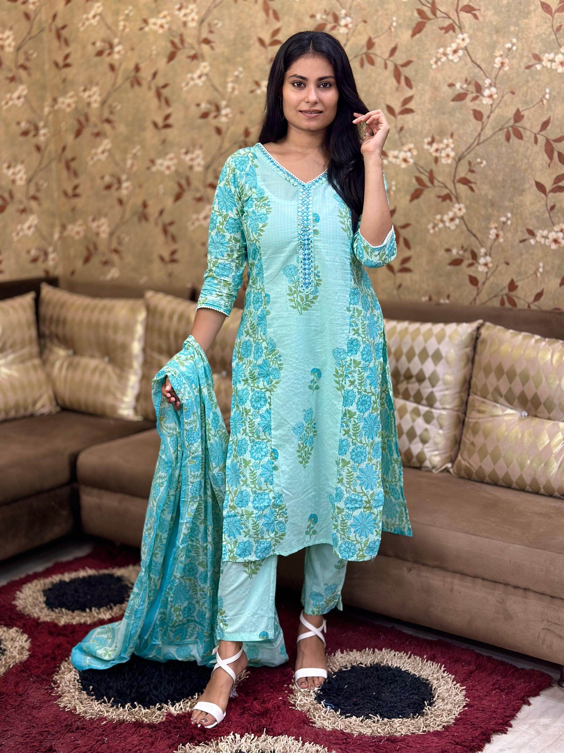 Premium Cotton Suit For Women - Vijay Laxmi