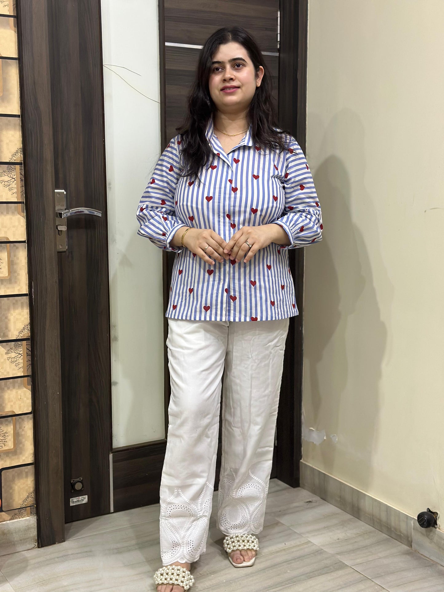 Pure cotton strips shirt