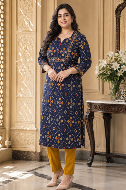 Ruhani Cotton kurta set for women blue