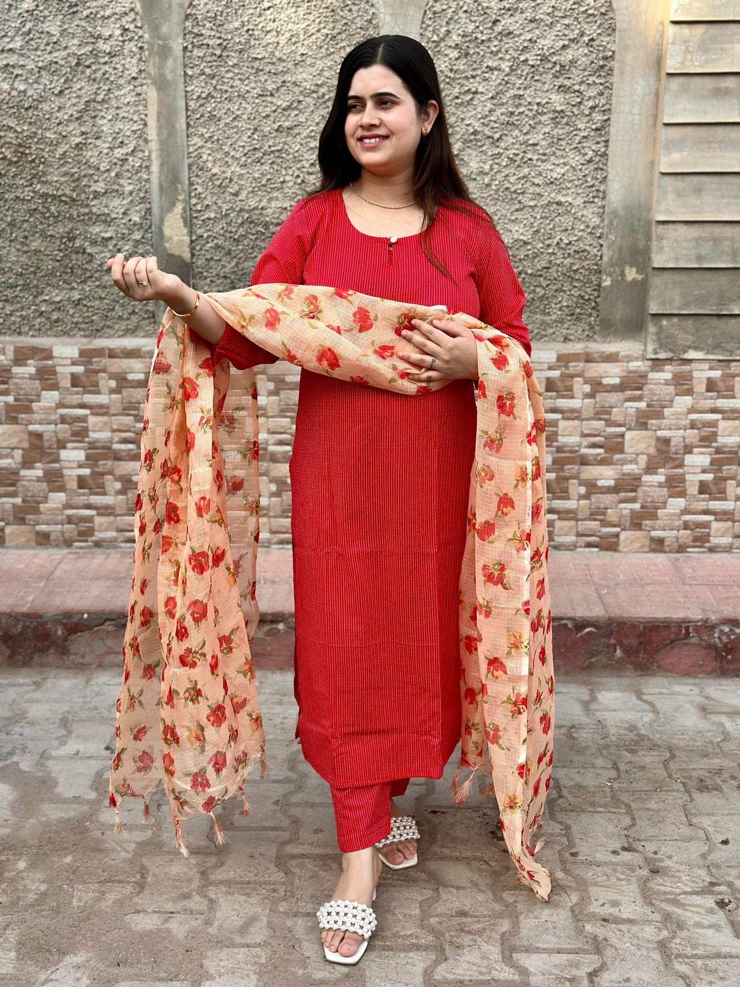 Kantha cotton suit - Vijay Laxmi