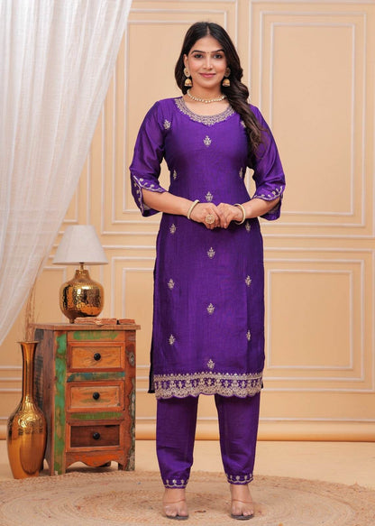 Maharani Dola Silk Suit - Vijay Laxmi