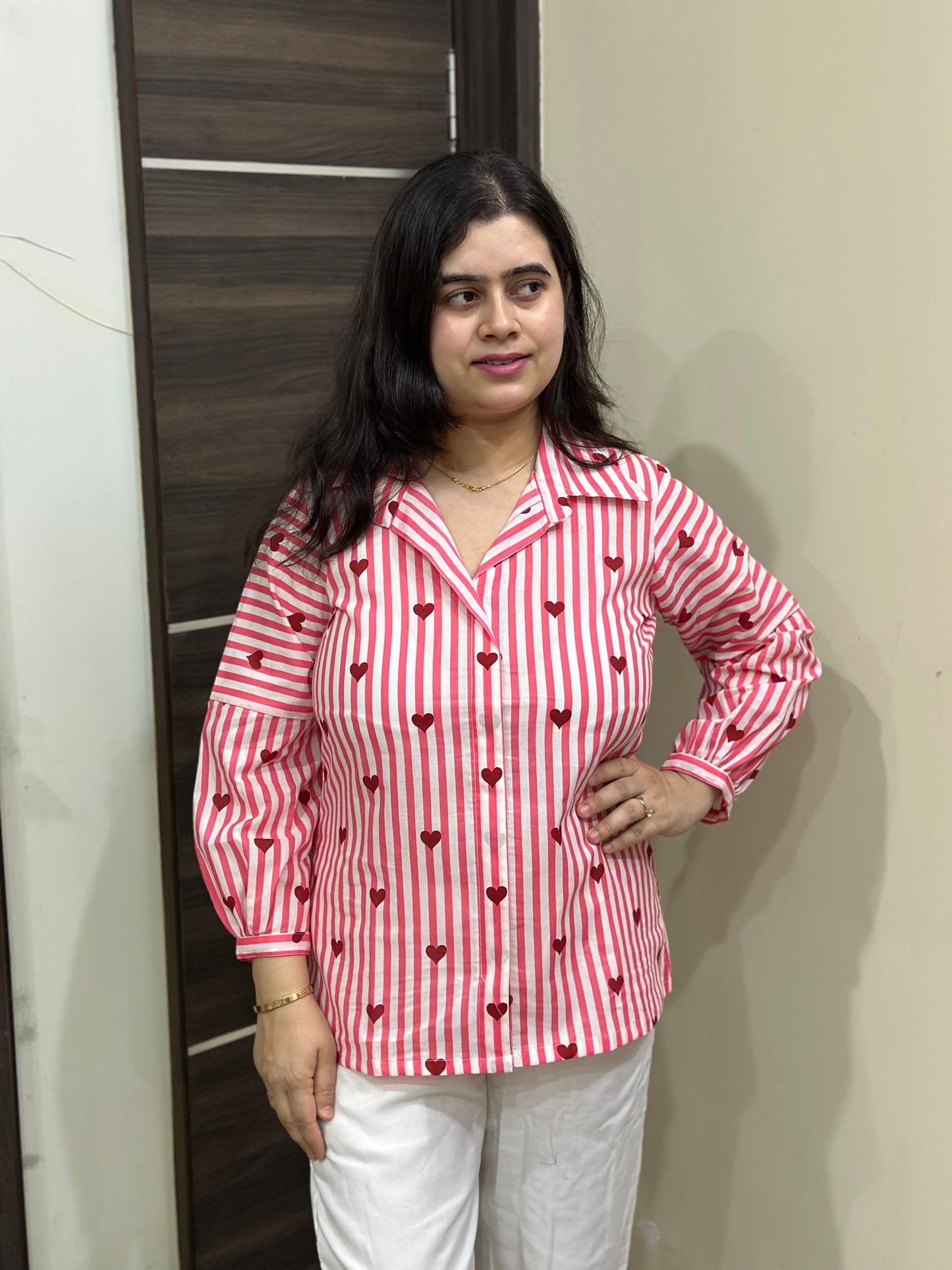 Pure cotton strips shirt