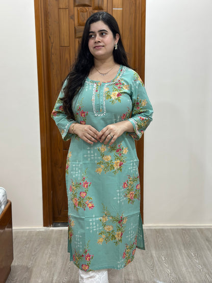 Gulmohar Cotton kurti for women floral