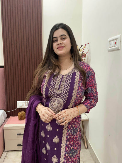 Banarasi Silk Suit For Women - Vijay Laxmi