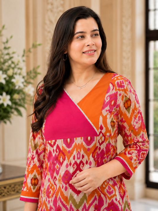 Gulzar printed cotton suit set