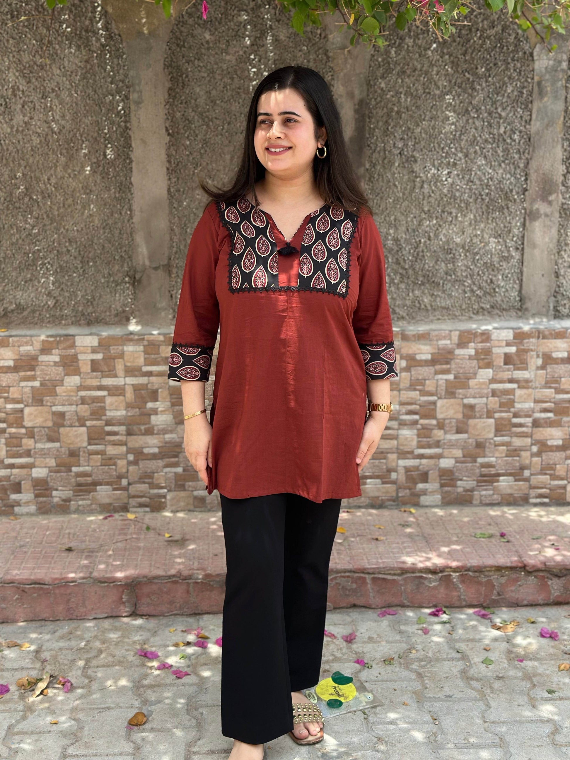 Short Cotton tunics for women - Vijay Laxmi