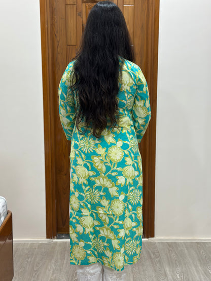 Gulmohar Cotton kurti for women floral