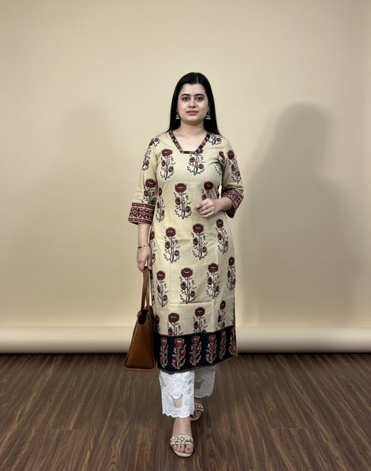 Airy Cotton Kurti for women red