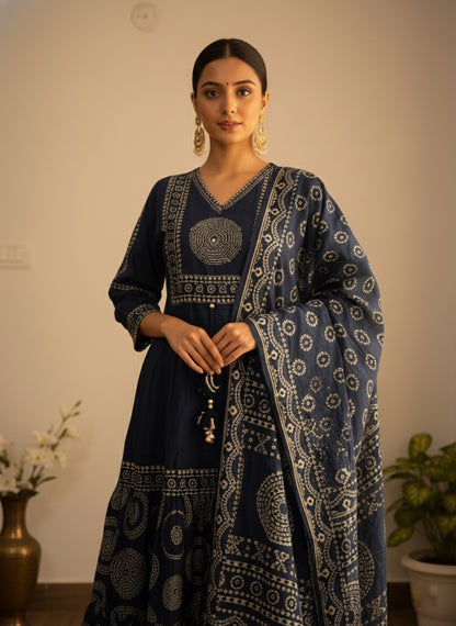 Premium Cotton kurta set for women with dupatta