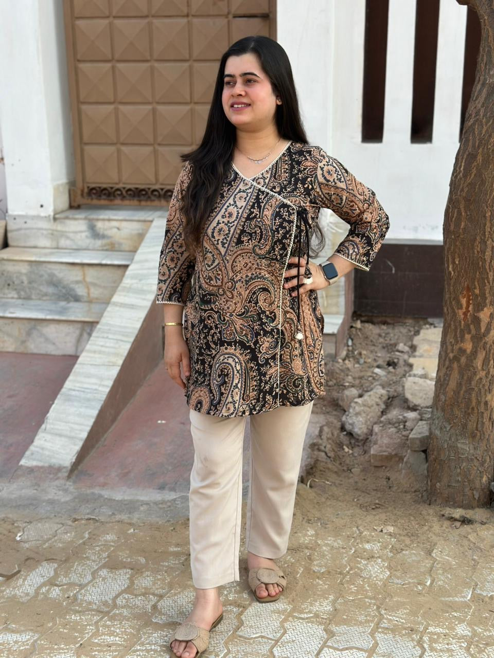 Short Cotton tunics for women Black