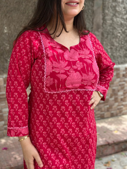 Airy Cotton Kurti kalamkari