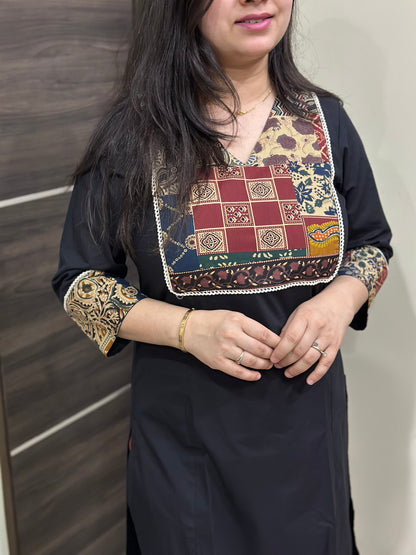 Meher premium cotton Kurta & Pant Black