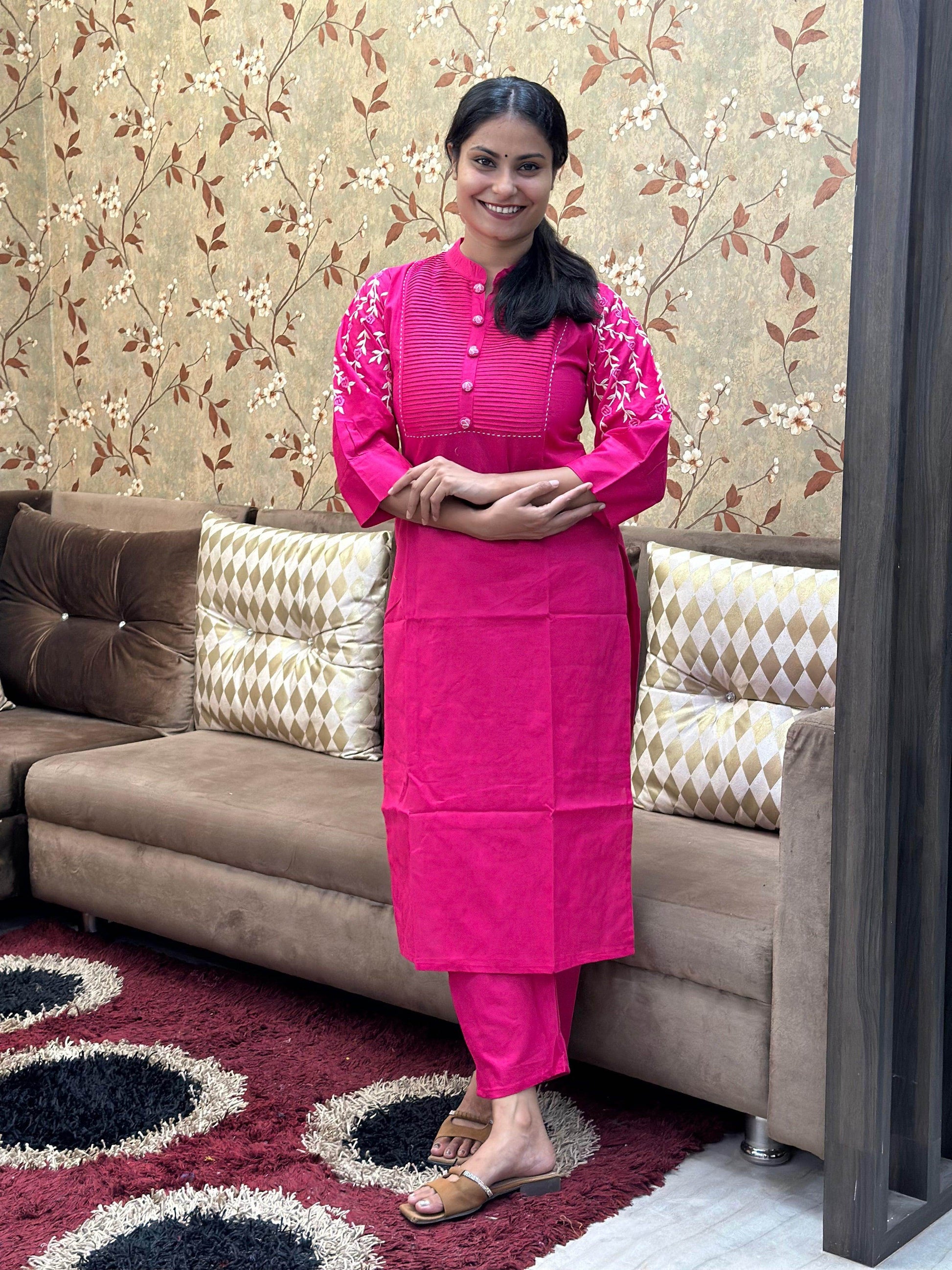 Premium Cotton Kurta Set For Women - Vijay Laxmi