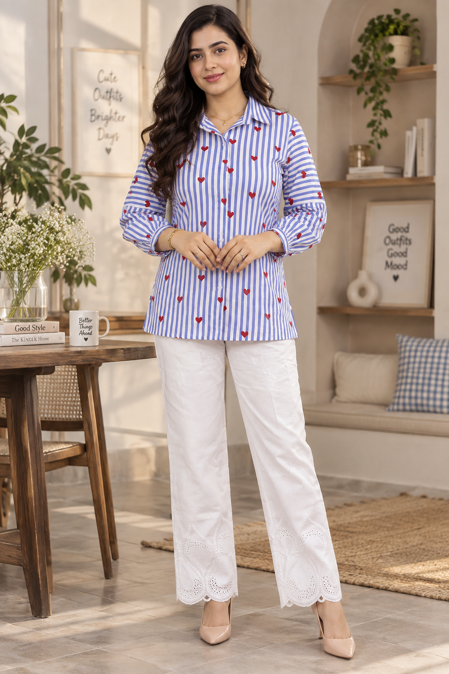Pure cotton strips shirt