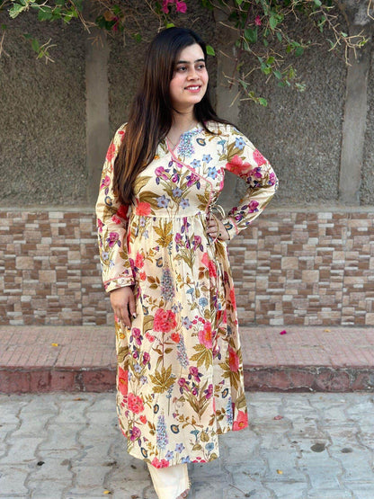 Angarkha cotton suit - Vijay Laxmi