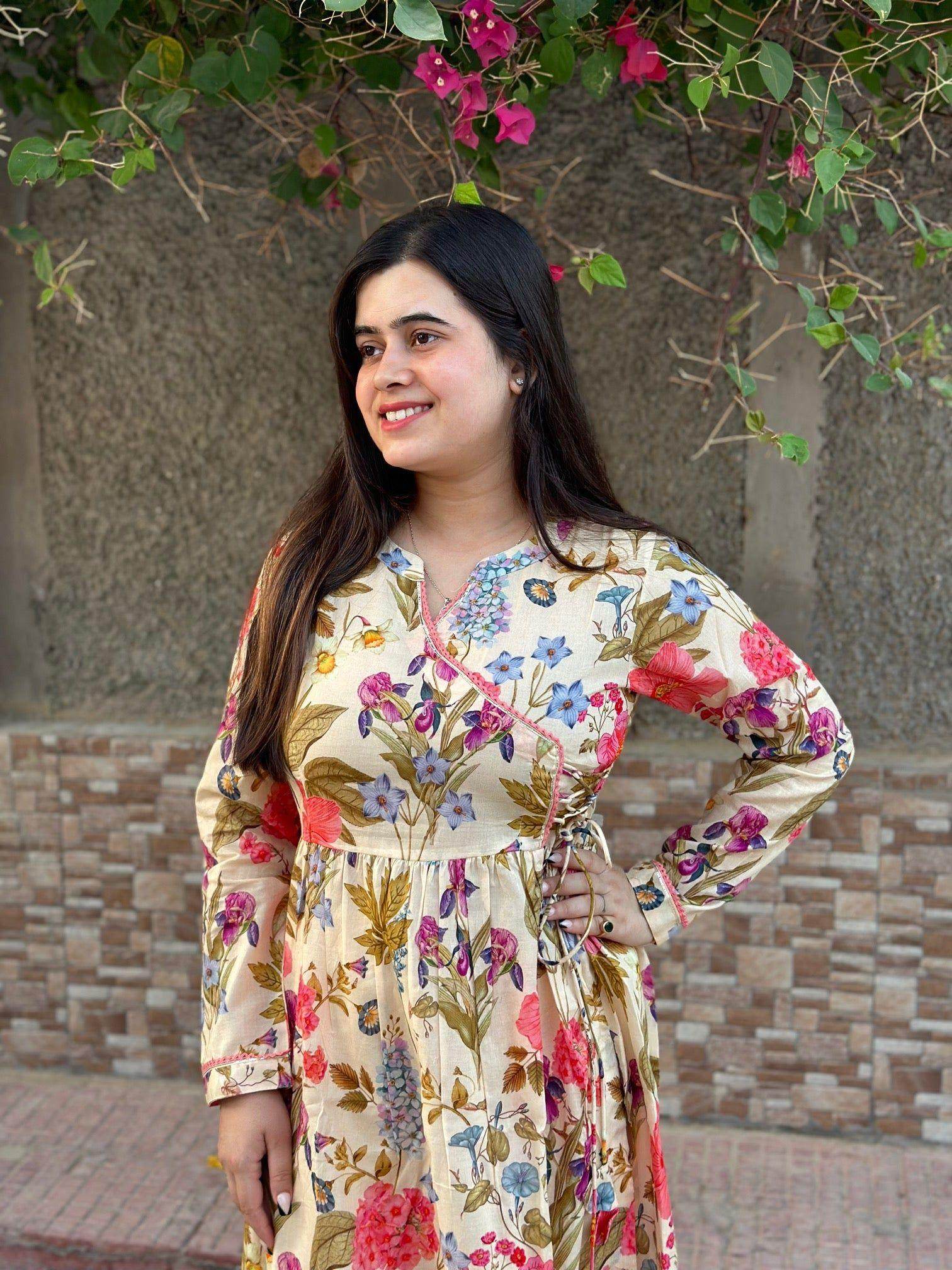 Angarkha cotton suit - Vijay Laxmi