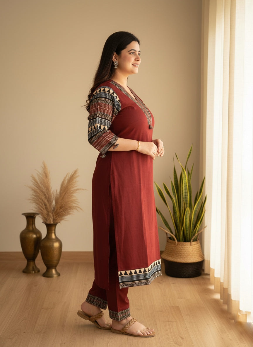 Airy Cotton suit set with pants