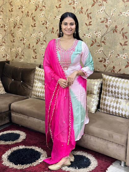 Pure Viscose Soft Silk Suit - Vijay Laxmi