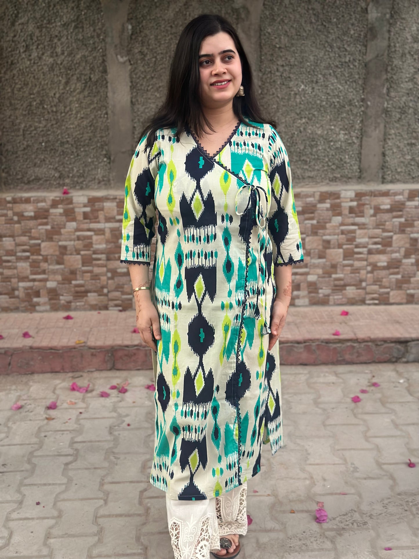 Airy Cotton Kurti for women ikkat