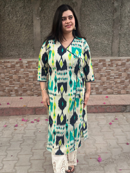 Airy Cotton Kurti for women ikkat