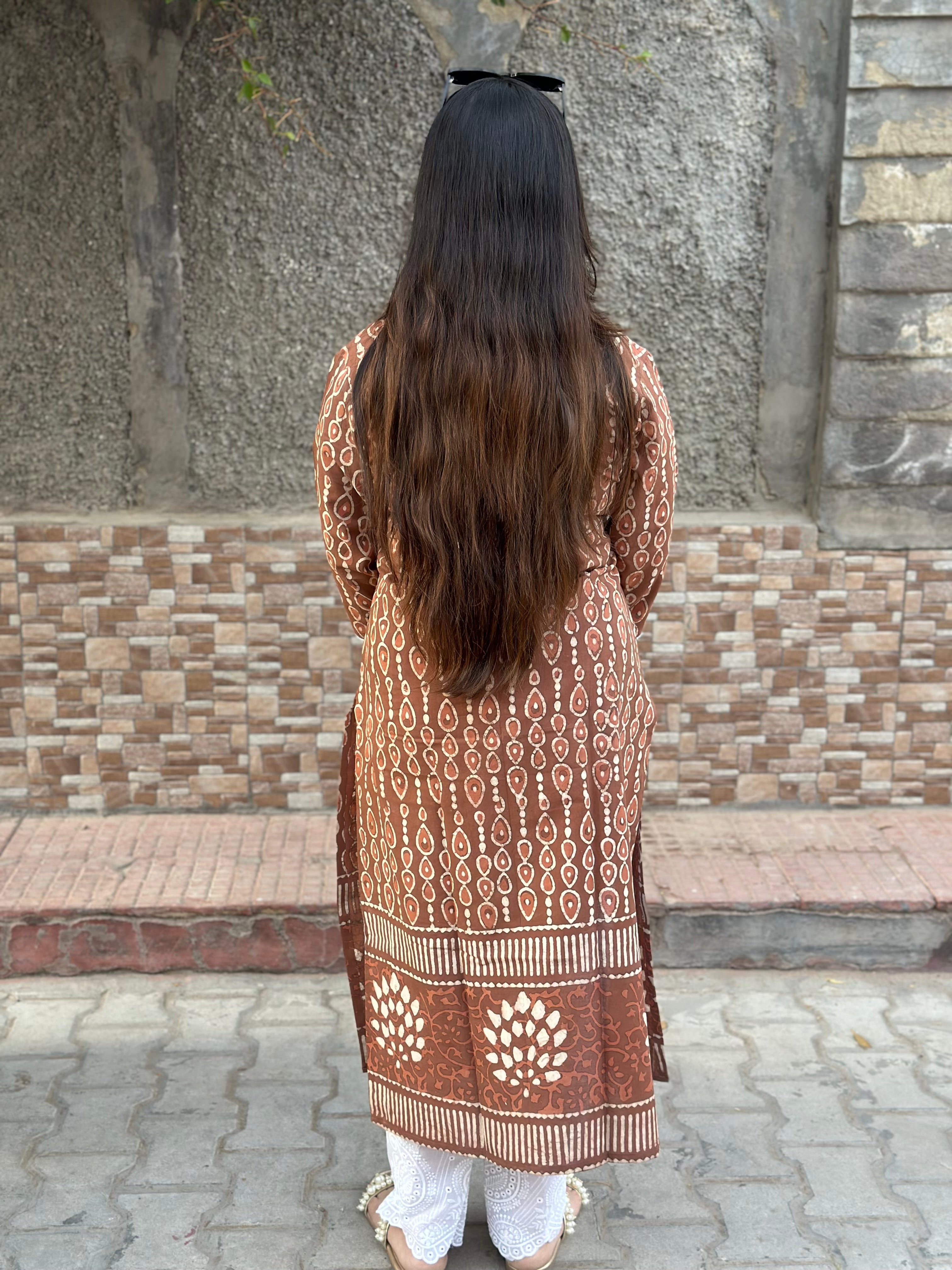 Airy Cotton dabu Kurti for women handblock print