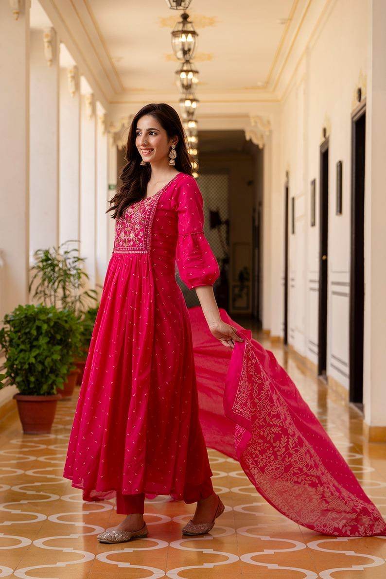 Premium Cotton Suit For Women Mul Peacock - Vijay Laxmi