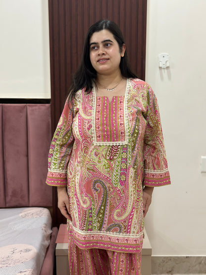 Jasmine Farshi Salwar Suit Mustard Pink