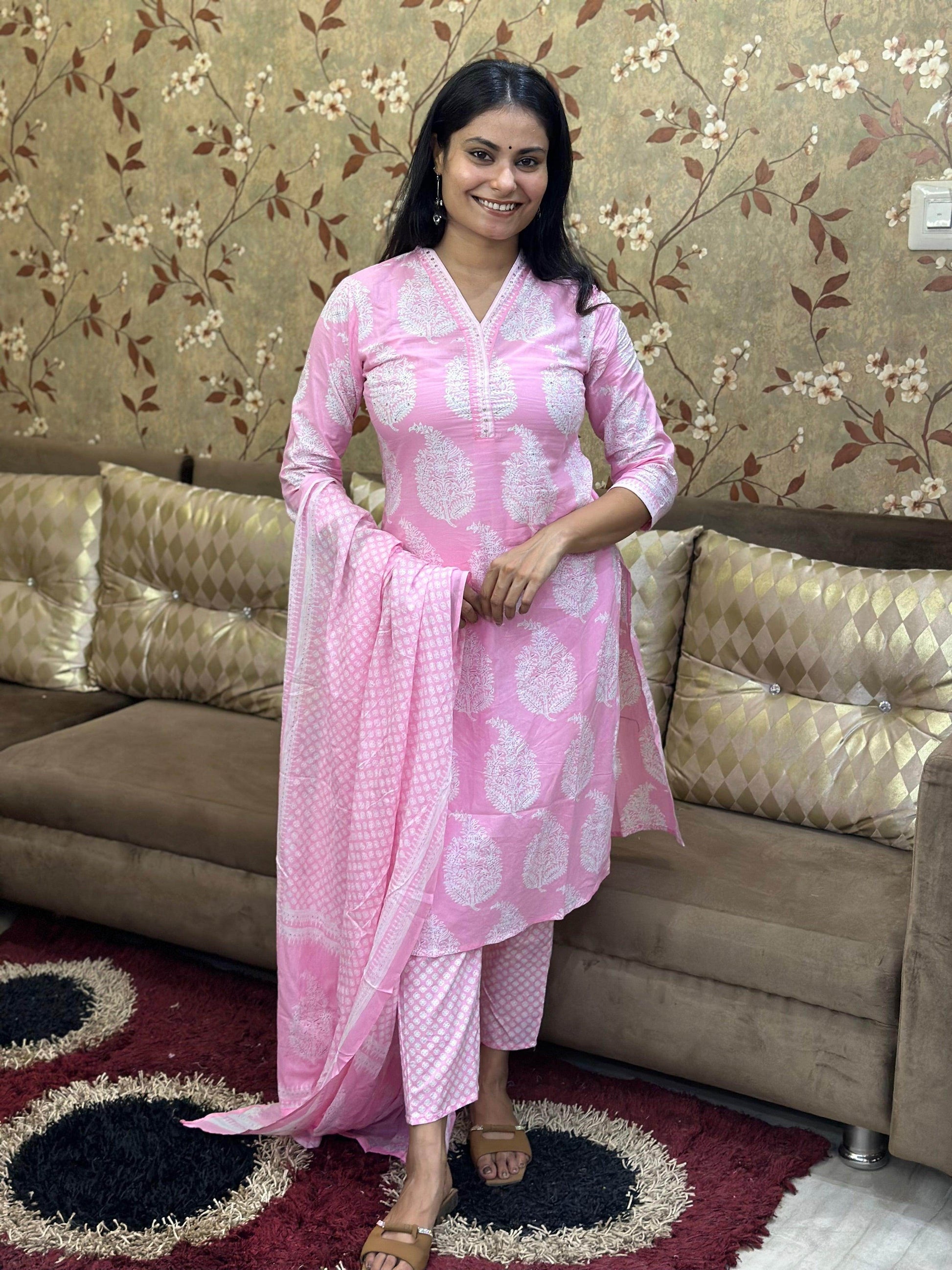 Premium Cotton Suit For Women - Vijay Laxmi