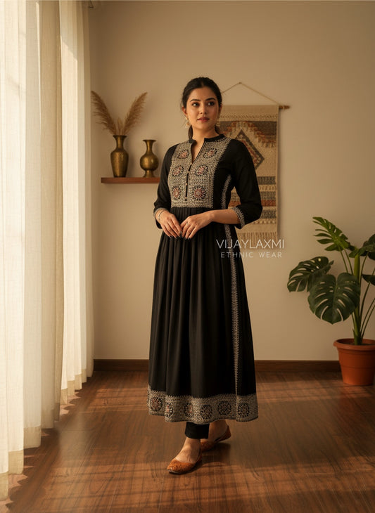 Naira cut Kurti D5 Black