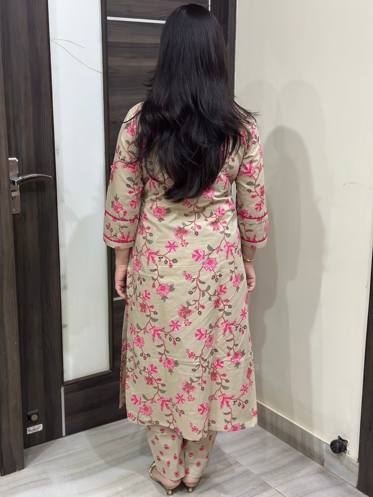 Ruhani Cotton kurta set for women beige