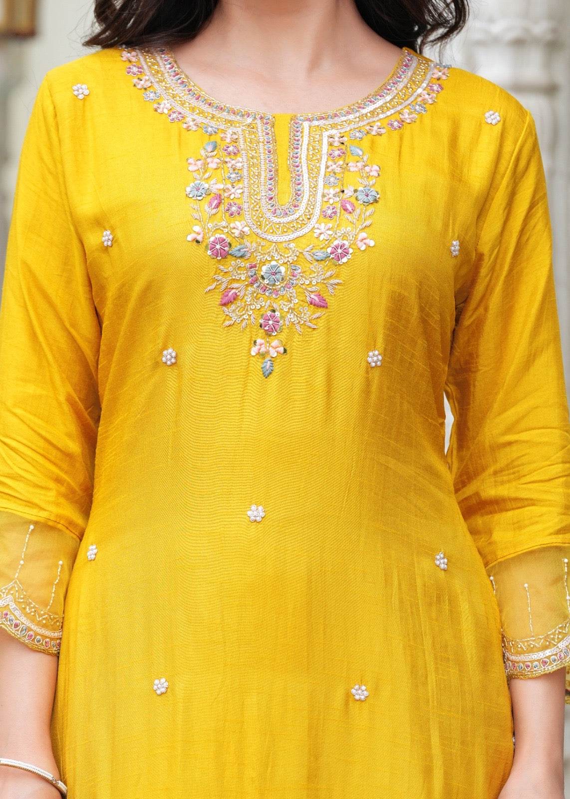 Plus size Dola silk suit - Vijay Laxmi