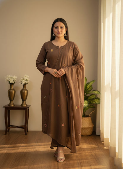 Premium Cotton kurta set for women with dupatta