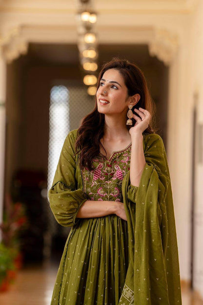 Premium Cotton Suit For Women Mul Peacock - Vijay Laxmi