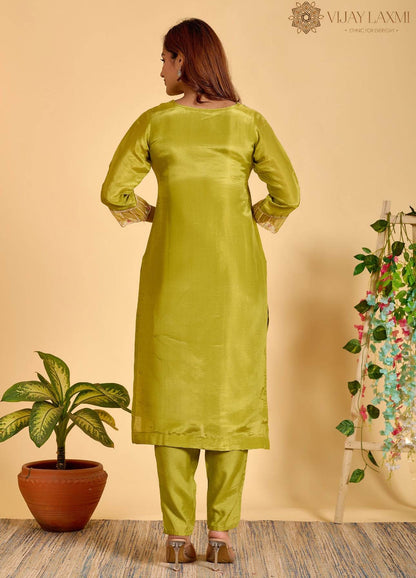 Modal Shimmer Silk Suit - Vijay Laxmi