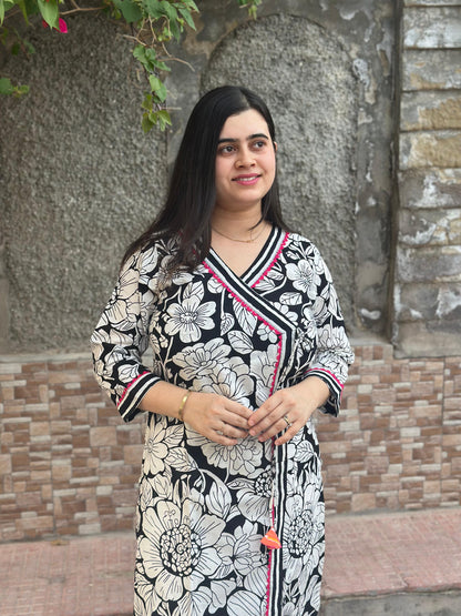 Airy Cotton Kurti for women black