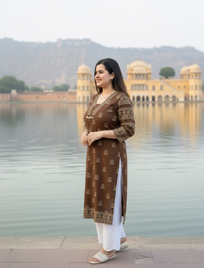 Airy Cotton Kurti for women dabu