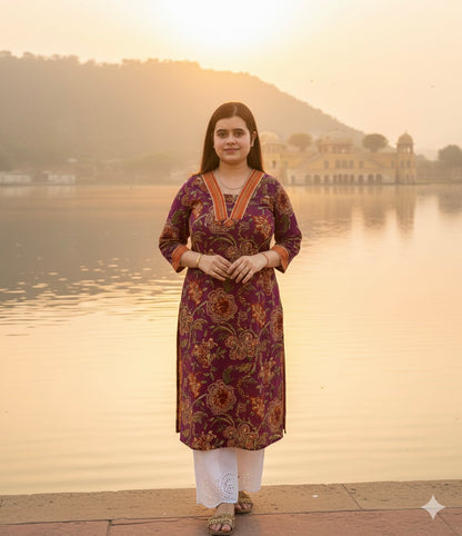 Breathable & Stylish Floral Cotton Kurti