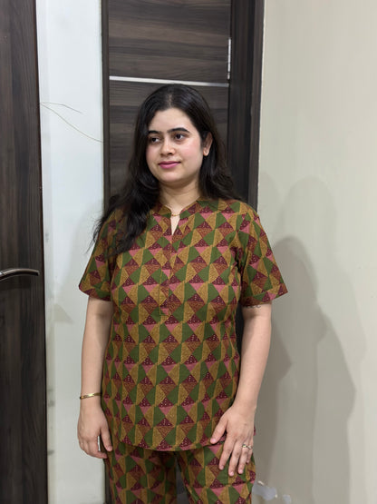 Noor Premium cotton night wear cord set