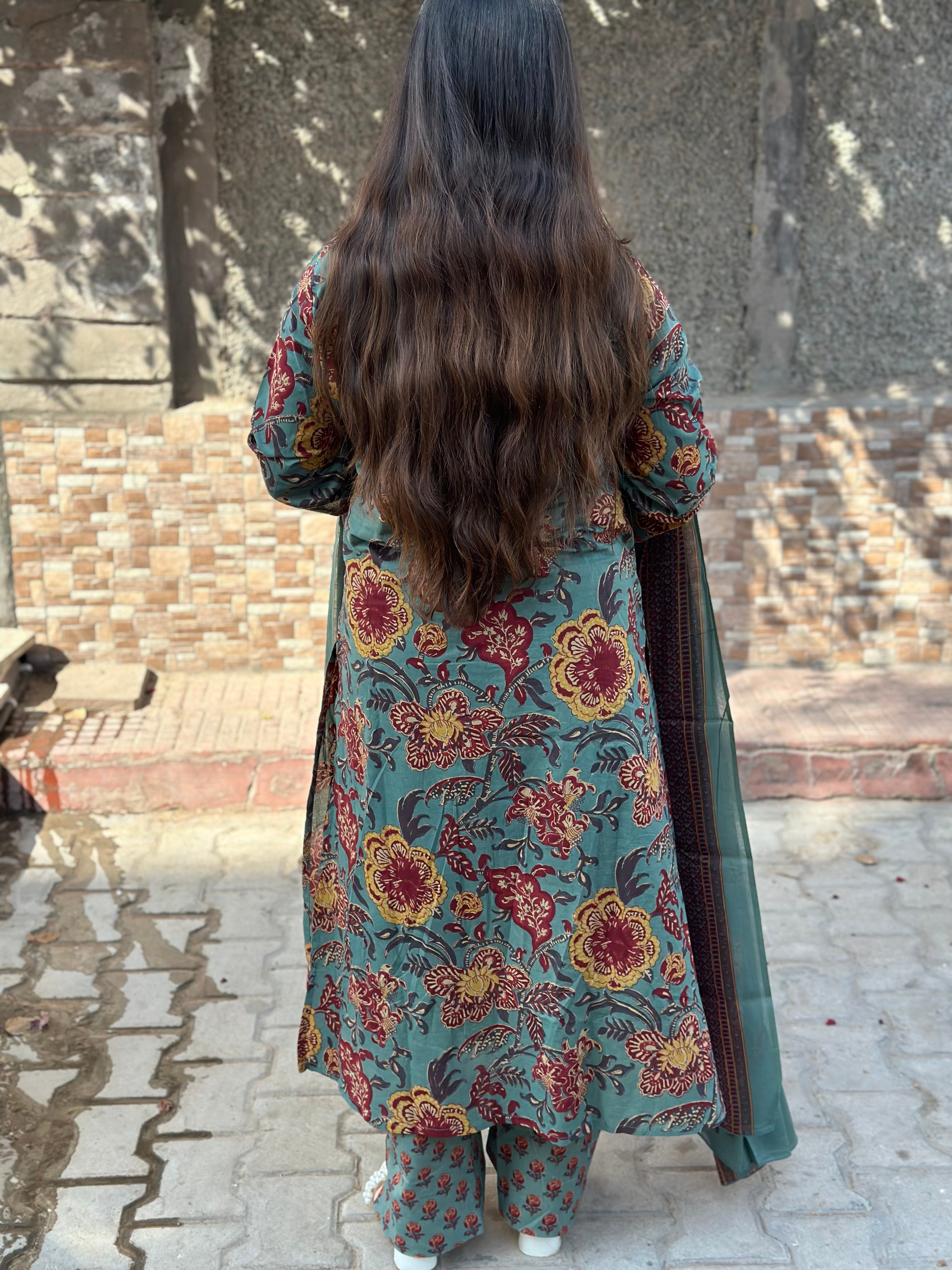 The kalamkari cotton suit