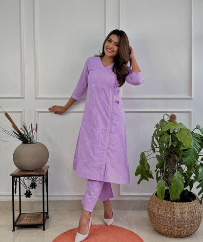 Cotton Chikankari kurta Set