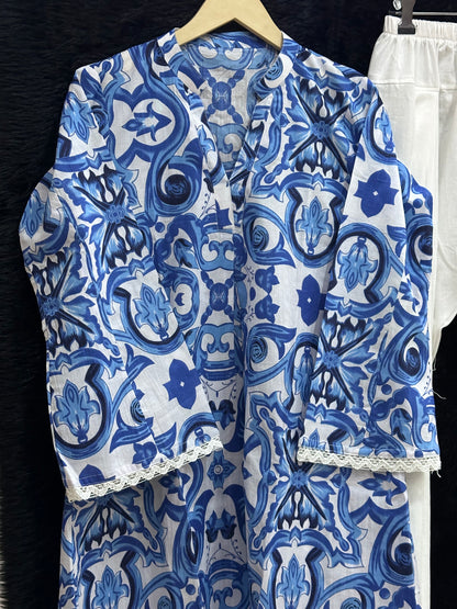 Jasmine Farshi Salwar Suit lndigo