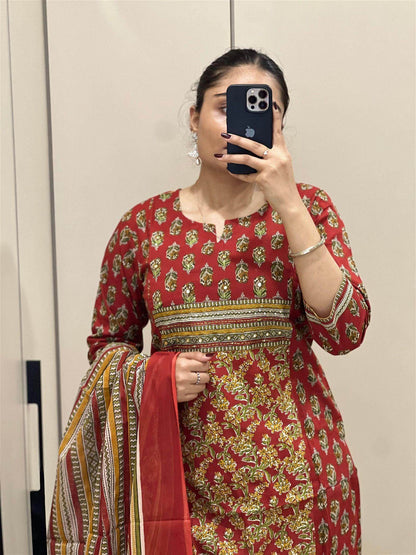 Bagru Print Cotton Suit - Vijay Laxmi