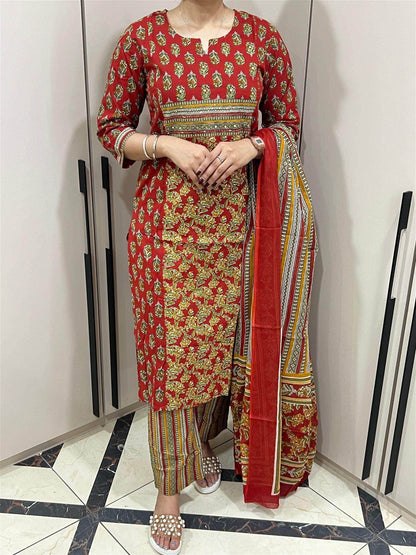 Bagru Print Cotton Suit - Vijay Laxmi