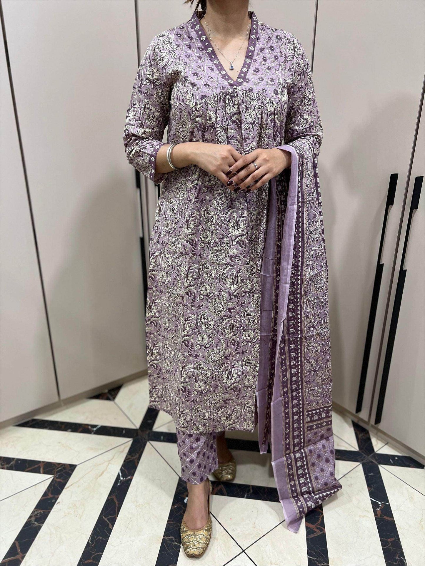 Bagru Print Cotton Suit - Vijay Laxmi