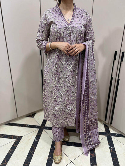 Bagru Print Cotton Suit - Vijay Laxmi