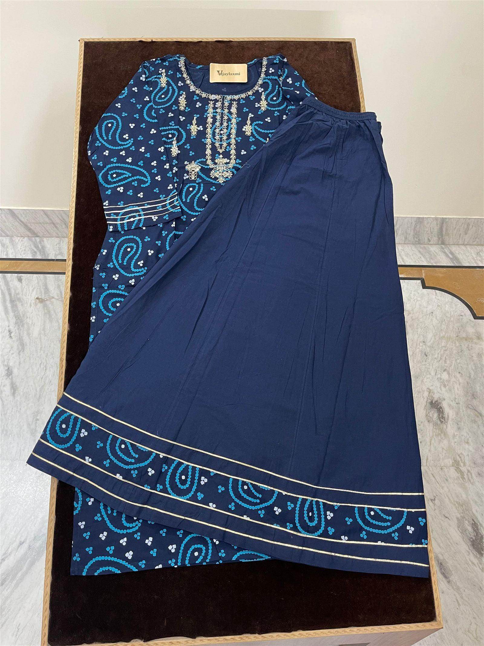 Blue SHRARA Cotton Suit - Vijay Laxmi