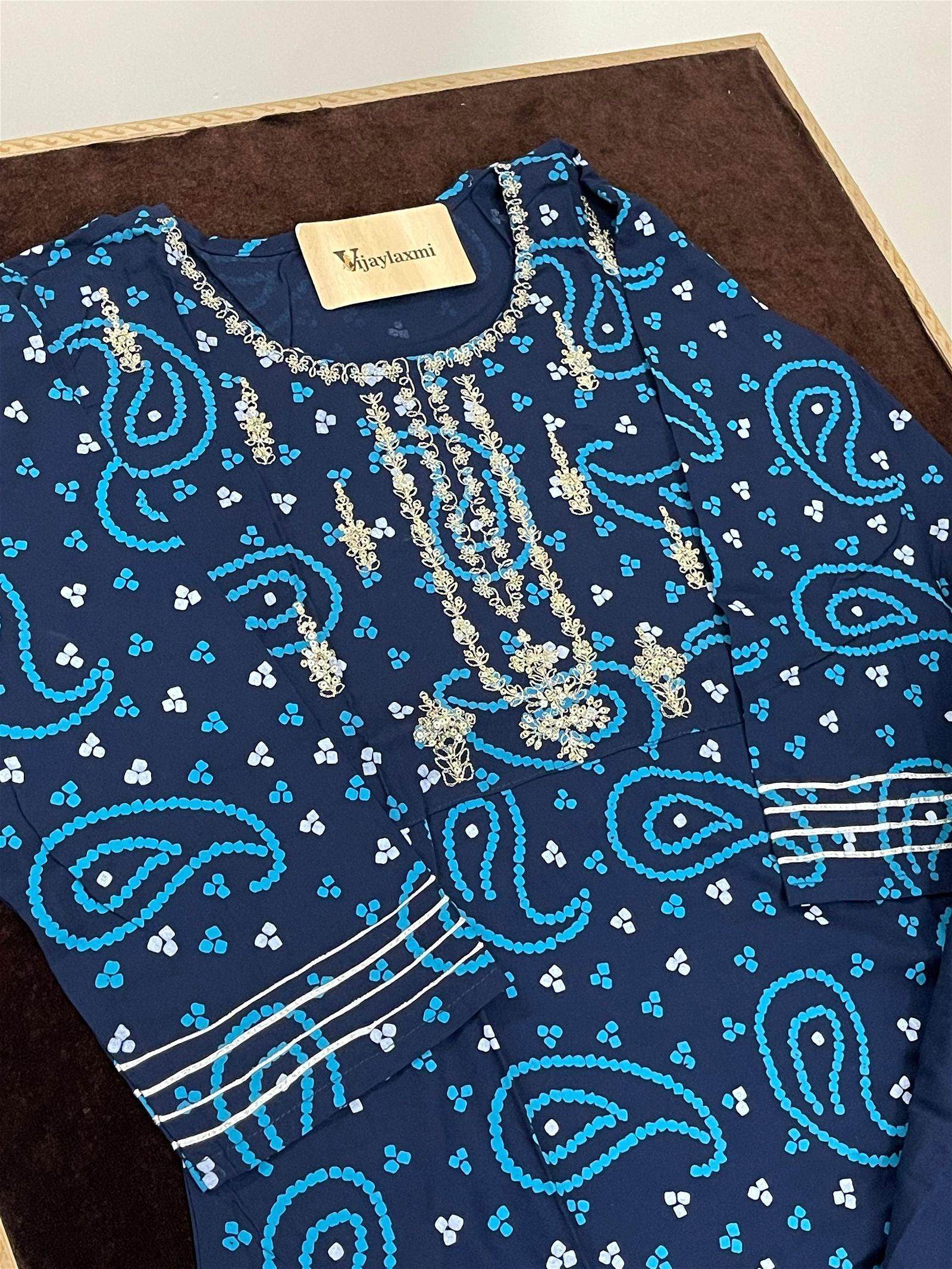 Blue SHRARA Cotton Suit - Vijay Laxmi