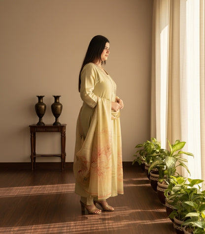 Modal Shimmer Silk Suit