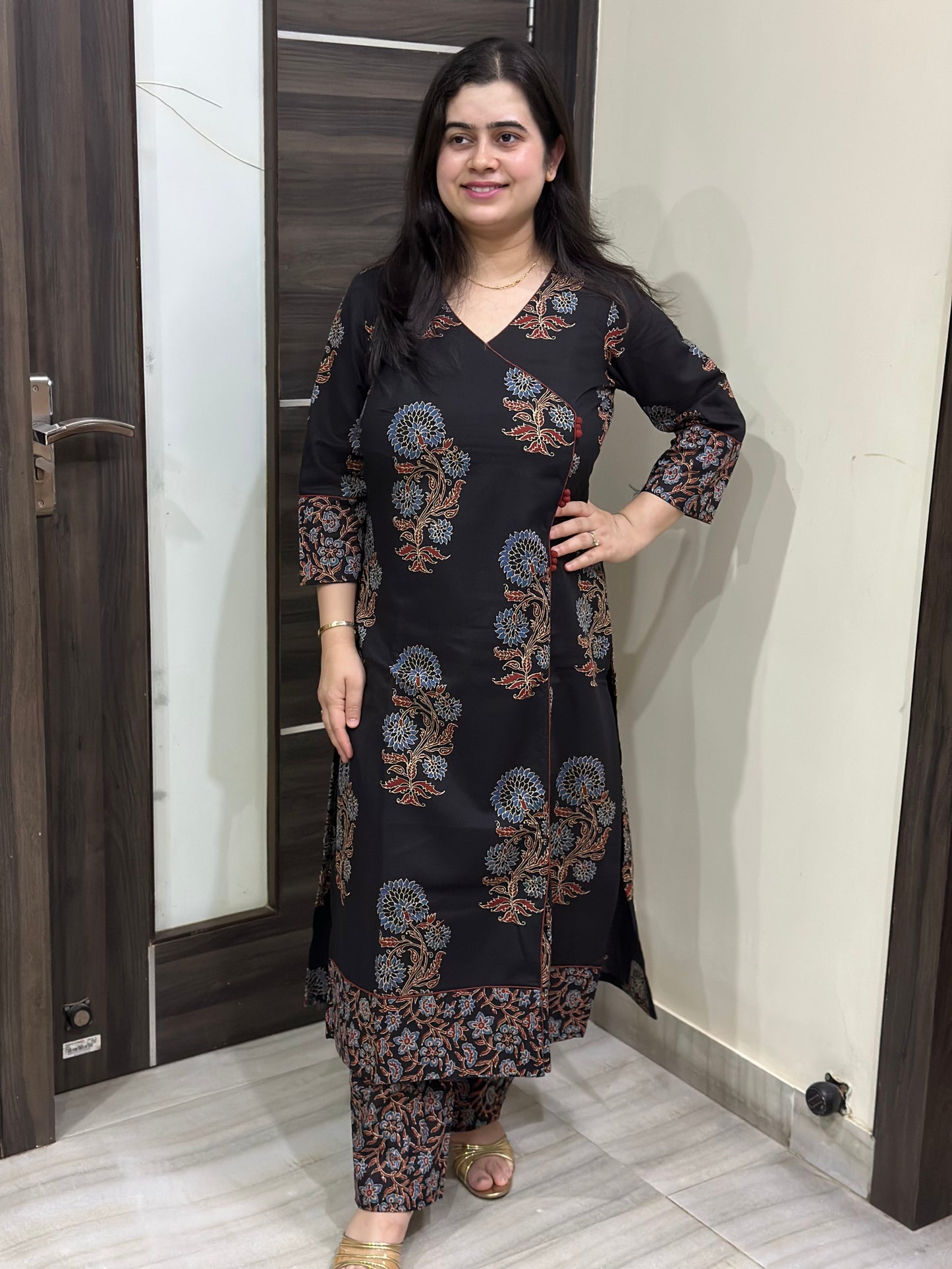 Ruhani Cotton kurta set for women black